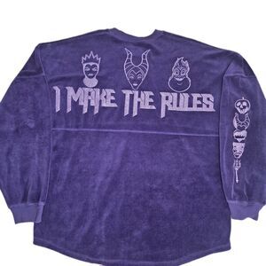 Disney Villains I Make the Rules Spirit Jersey Purple Sparkle size L 2018